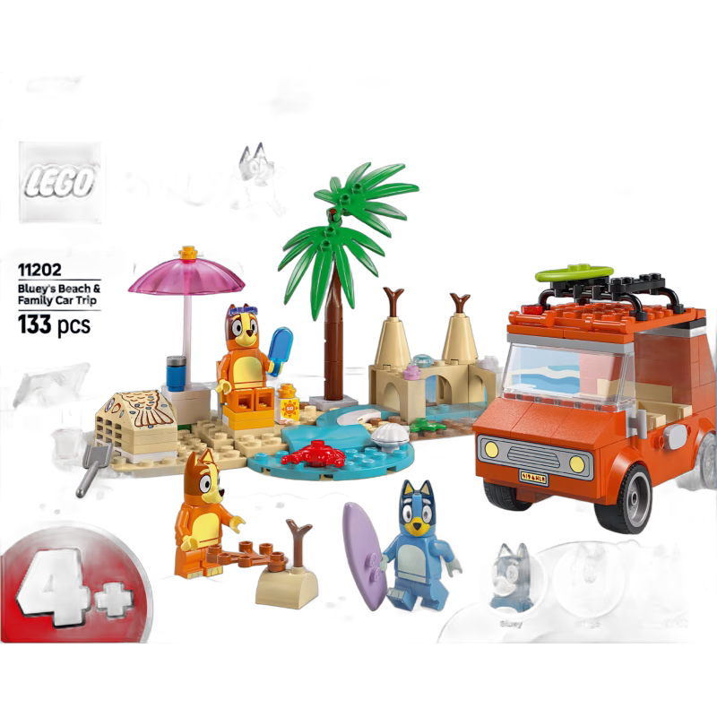 LEGO Bluey 11202 Blueys familjetur till stranden