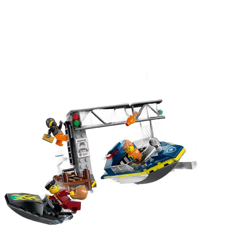 LEGO City 60417 Polismotorbåt och skurkgömställe