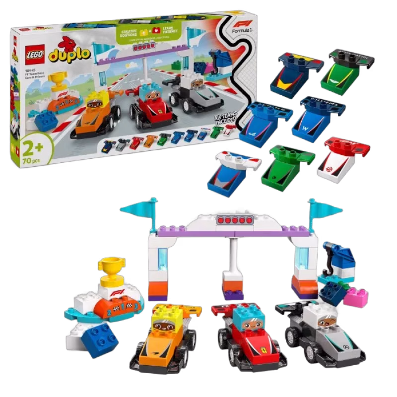LEGO DUPLO Town 10445 F1 Team – racerbilar och förare