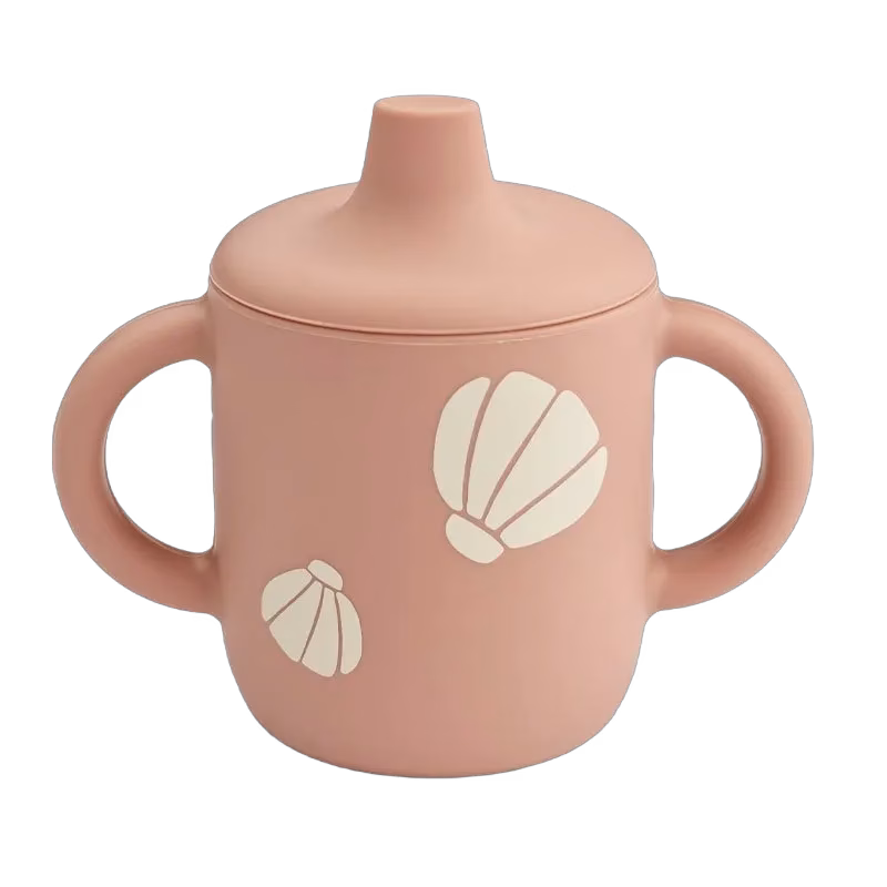 Liewood drickpipsmugg spillfri Neil silikon, snäcka/tuscany