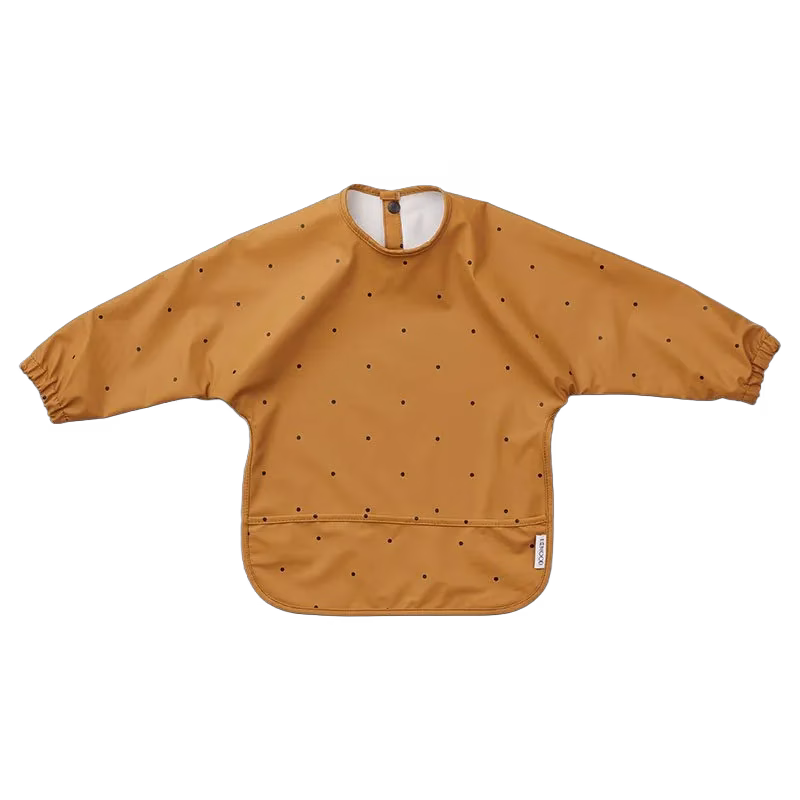 Liewood haklapp med ärm Merle, classic dot mustard