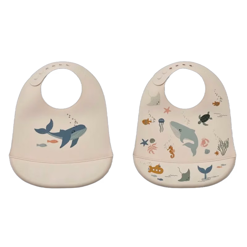 Liewood haklapp silikon Tilda 2-pack, havsdjur/sand