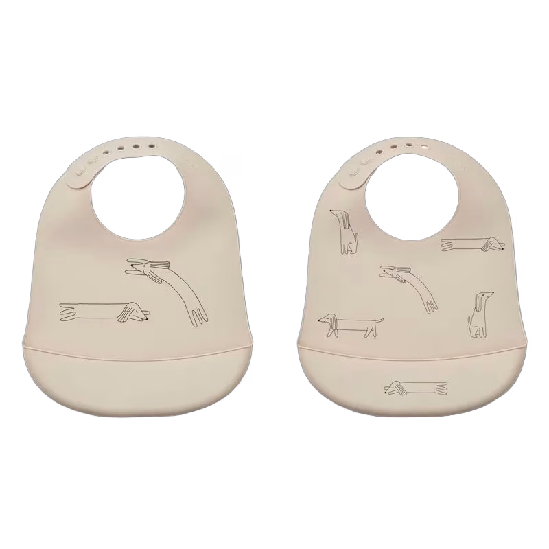 Liewood haklapp silikon Tilda 2-pack, hund/sand