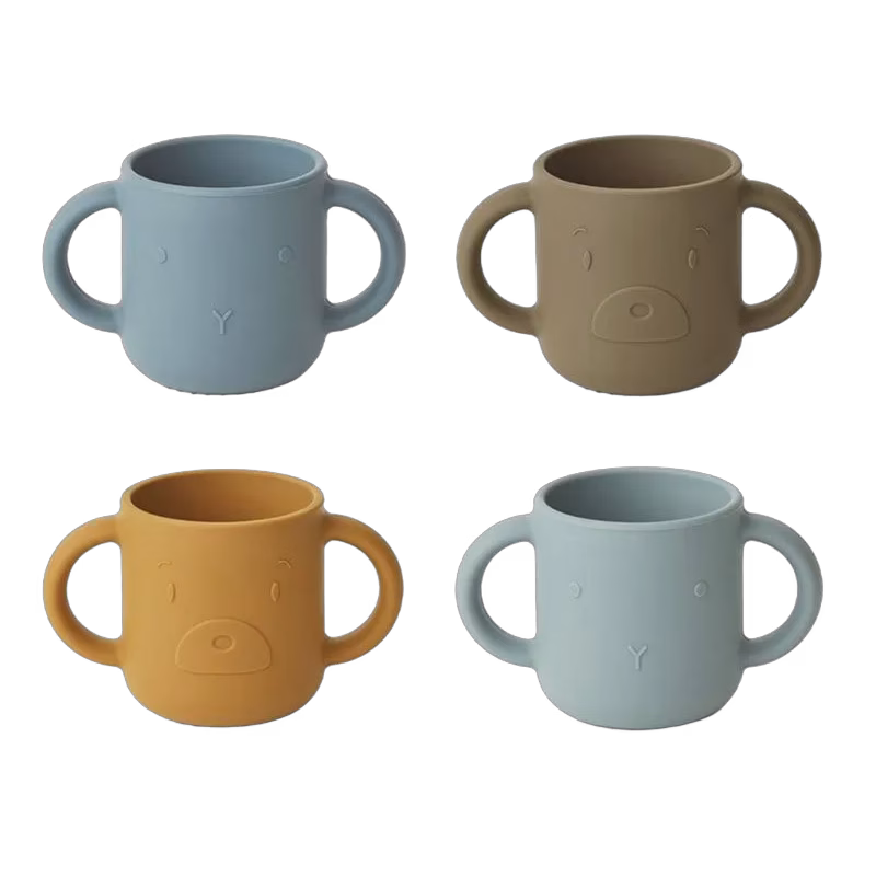 Liewood mugg Gene i silikon 4-pack, blue multi mix