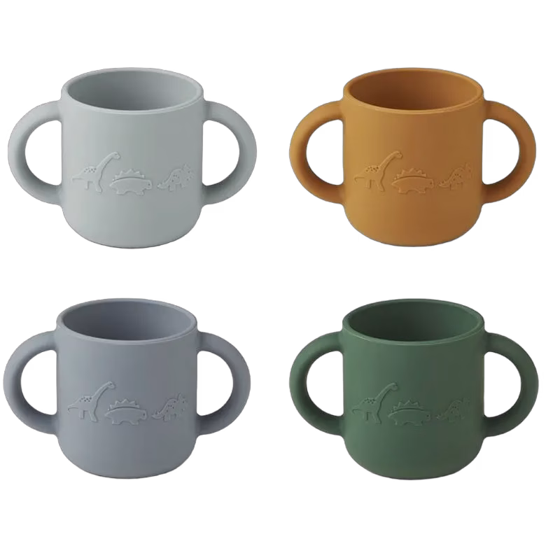 Liewood mugg Gene i silikon 4-pack, dino blue multi mix