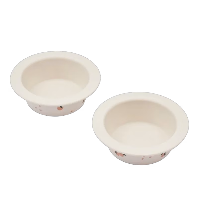 Liewood Peony Skål Sugkopp 2-pack Peach (Sea Shell)
