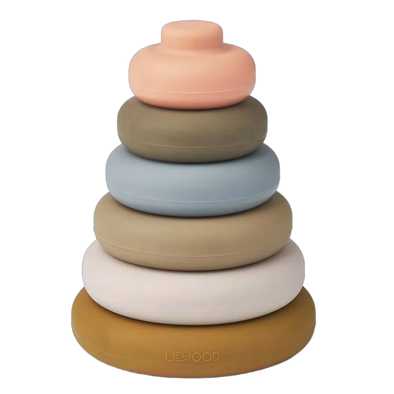 Liewood stapelleksak Dag silikon, khaki multi mix