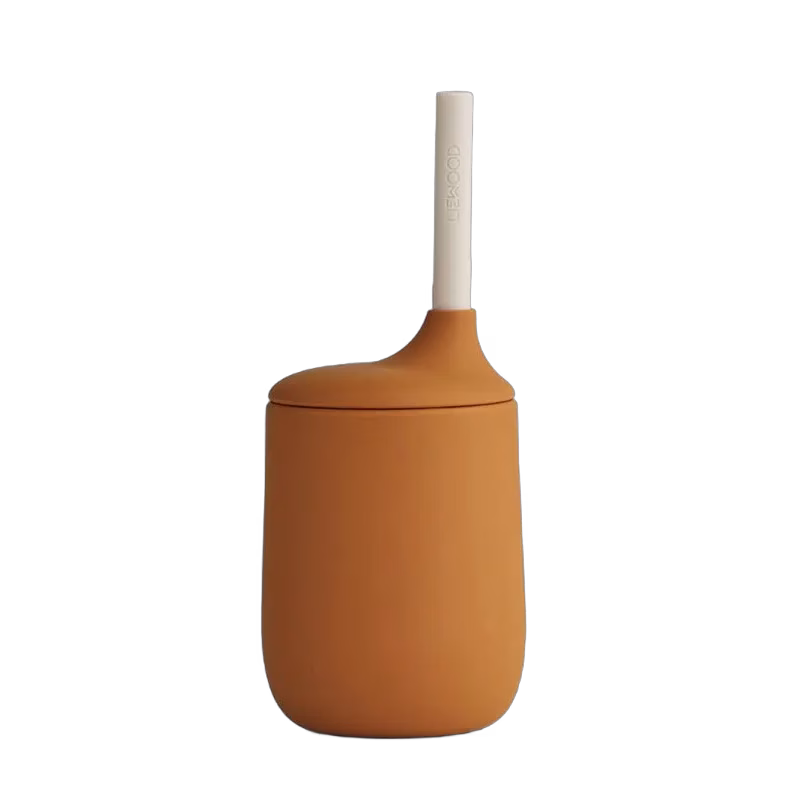 Liewood sugrörsmugg Ellis silikon, mustard/sandy