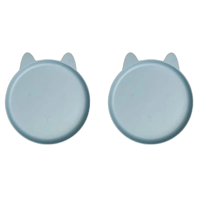 Liewood tallrik Mae 2-pack, kanin/sea blue