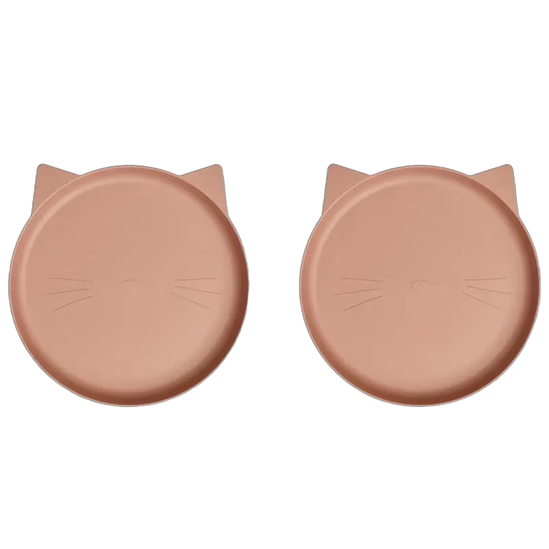 Liewood tallrik Mae 2-pack, katt/pale tuscany