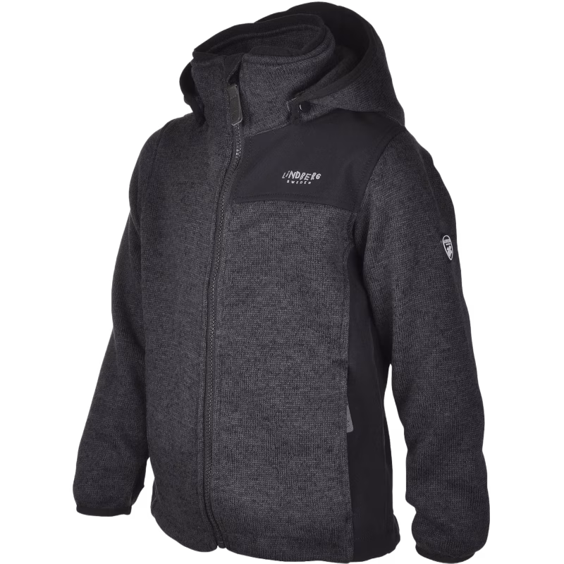 Lindberg Bormio Fleecejacka, Black, 140
