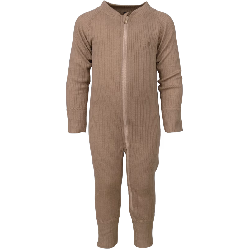 Lindberg Rib Merino Underställsoverall, Beige, 62-68