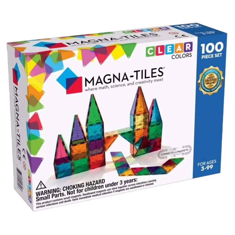 Magna-Tiles Clear colors 100-delar