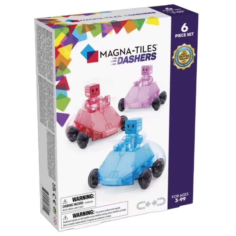 Magna-Tiles Dashers bilar och figurer 6 delar