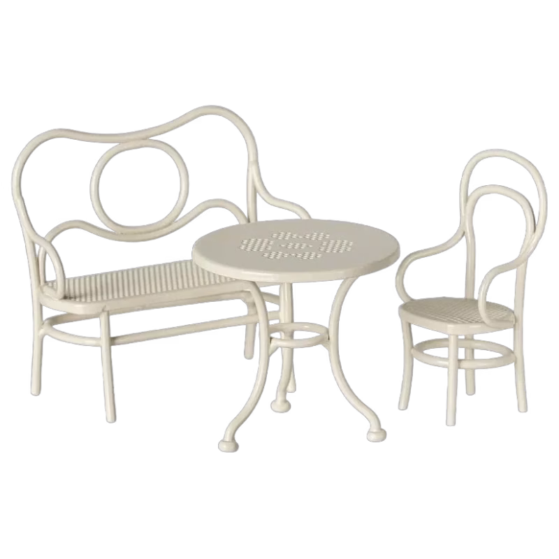 Maileg Caféset Mus Liten (Off white)