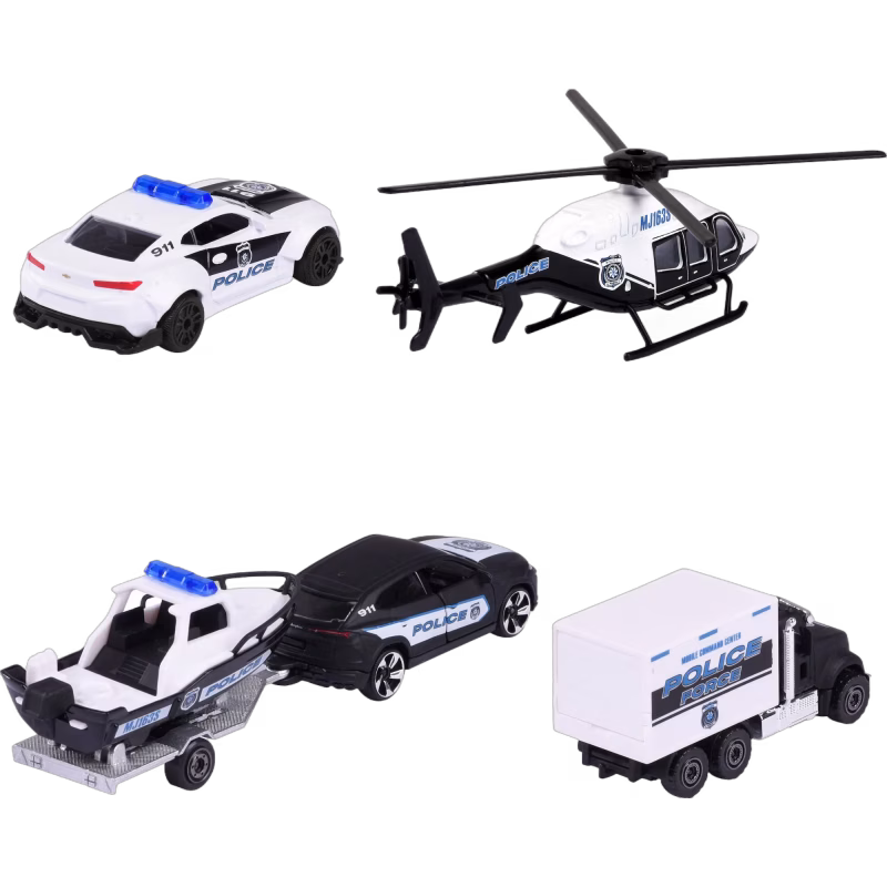 Majorette Polisfordon 4-Pack Presentförpackning