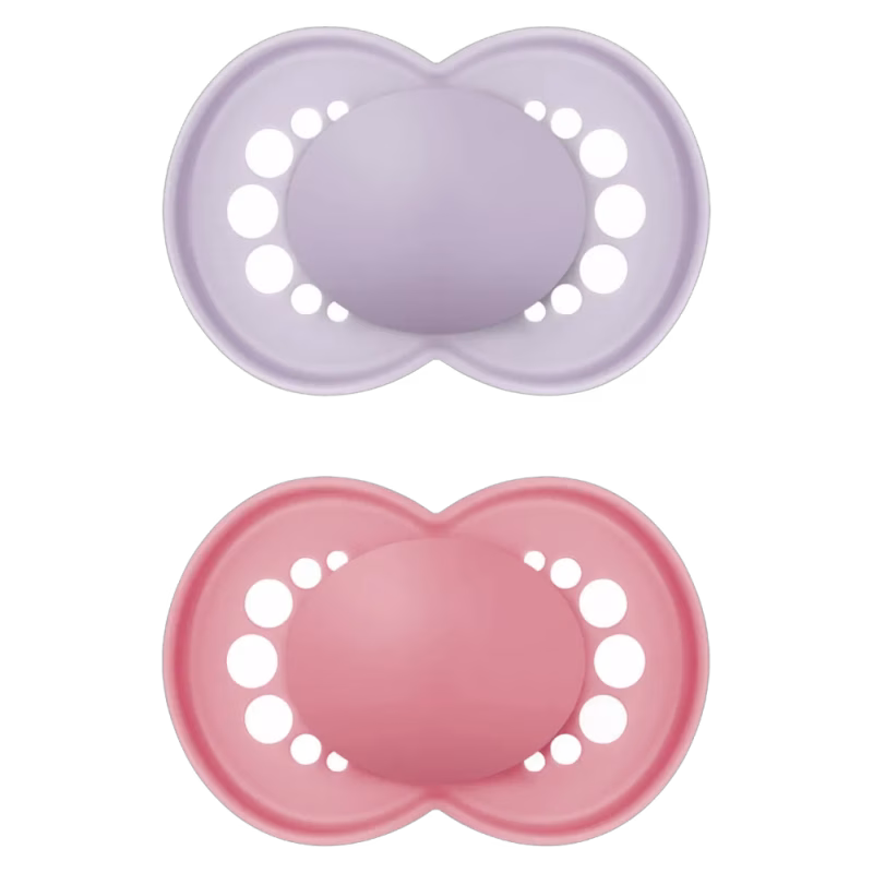 Mam Napp original 6-16m silikon 2-pack Rosa