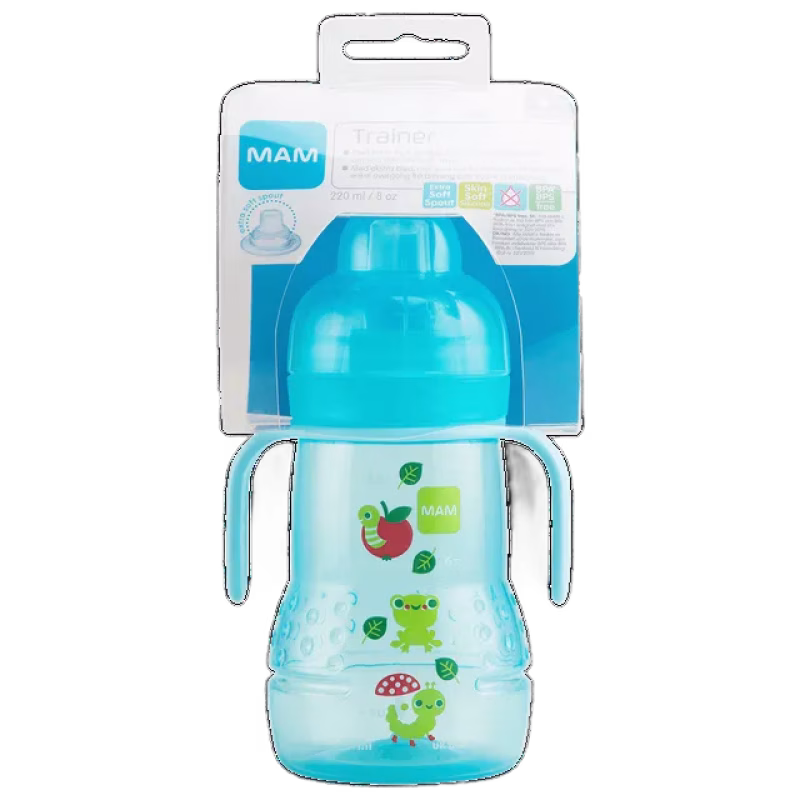 Mam Trainer Nappflaska 220 Ml Blå