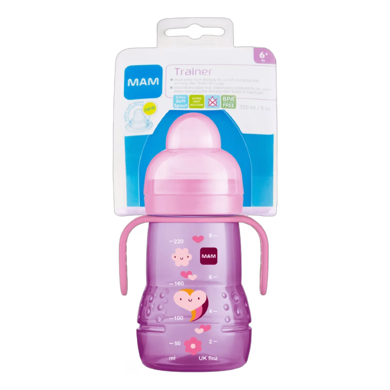 Mam Trainer Nappflaska 220 Ml Rosa