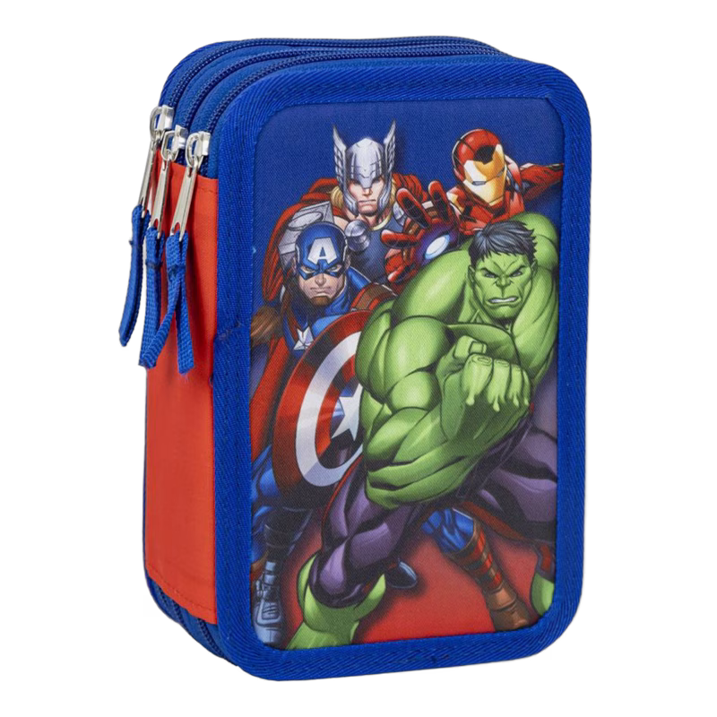 Marvel Avengers Trippelpennfodral, Blå