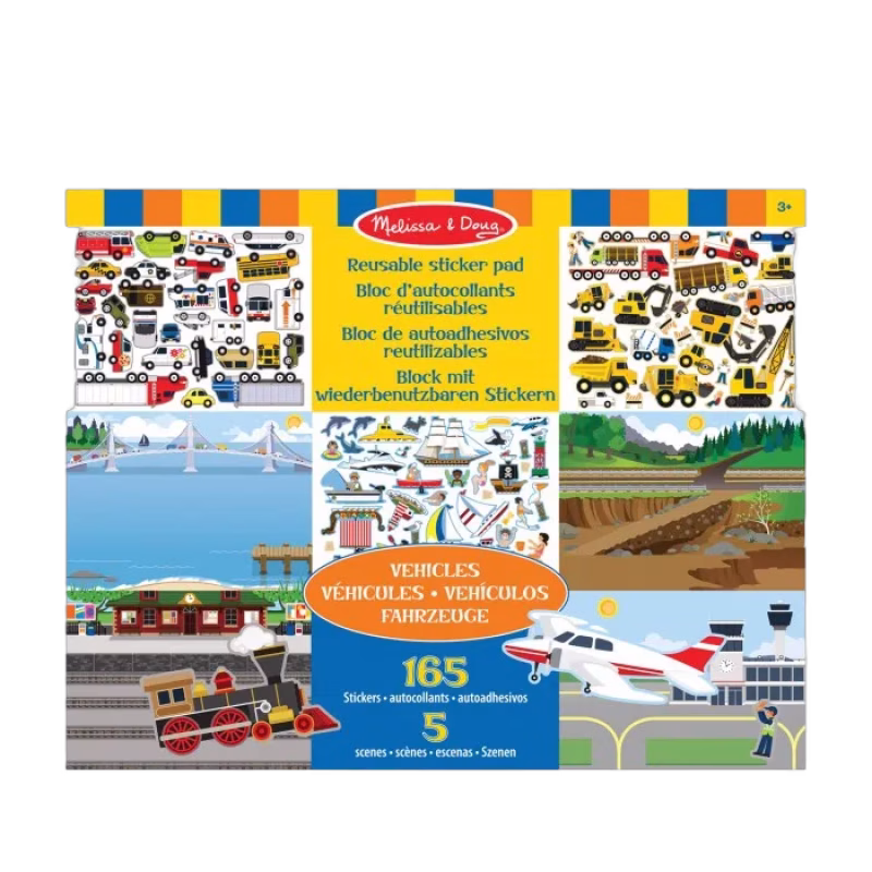 Melissa & Doug Återanvändbara stickers (Fordon)