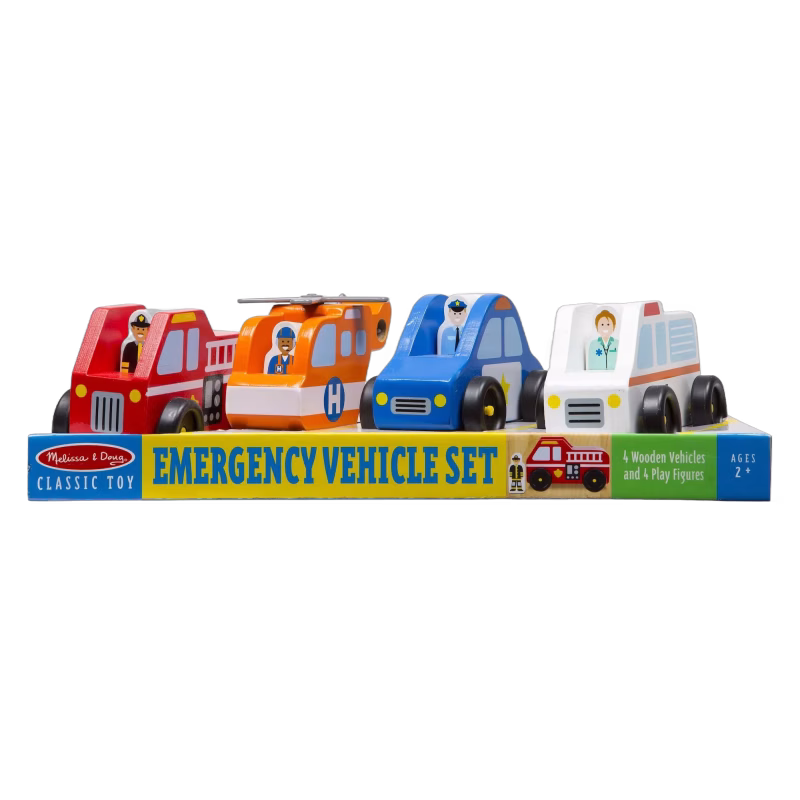 Melissa &  Doug Lekset Räddningsfordon och Figurer 8 delar