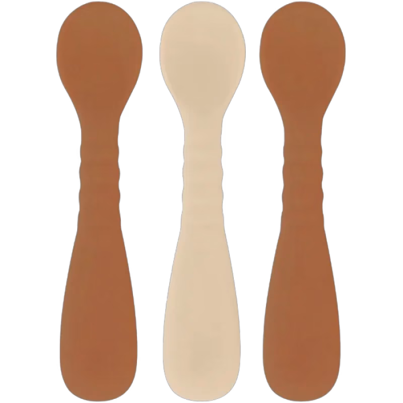 Mikk-line Silikonskedar 3-pack (White Swan/ Brown Sugar)