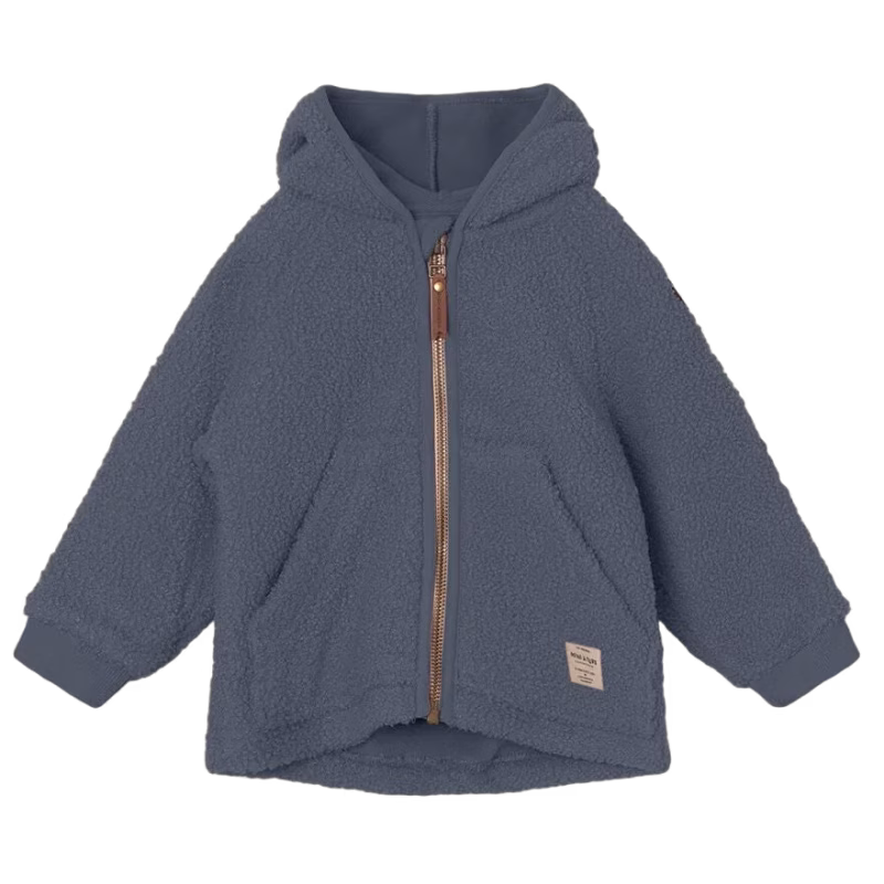 MINI A TURE Liff Teddyfleece Jacka, Ombre Blue, 80