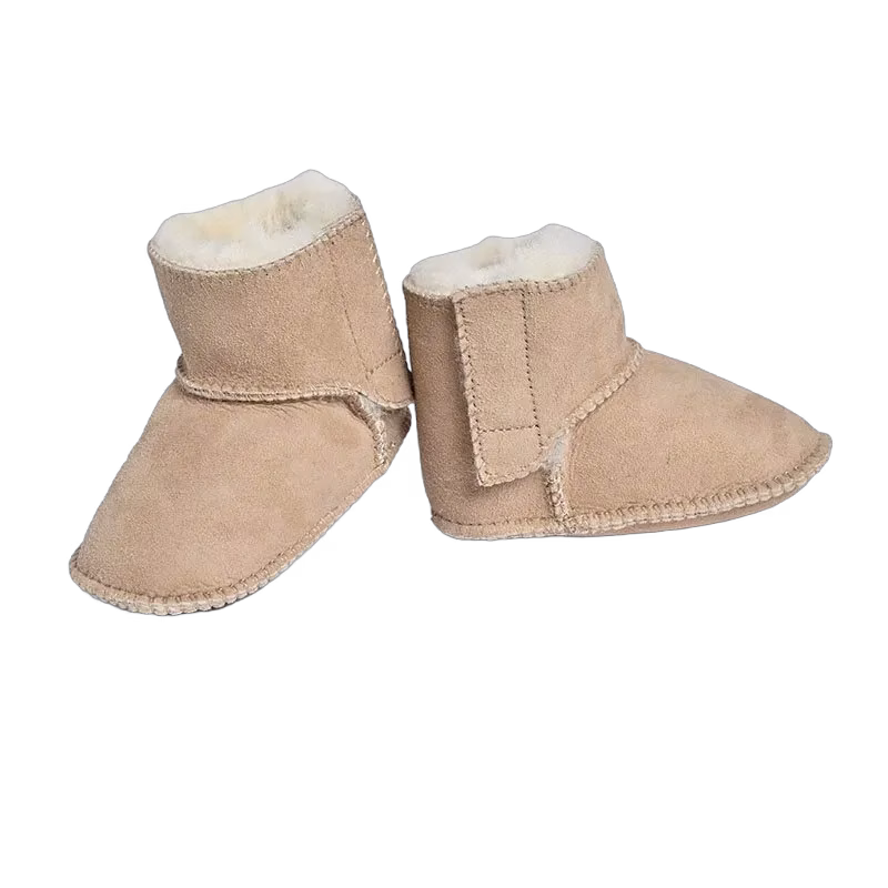 Mini Dreams fårskinnstossor baby 0-6 mån, sand