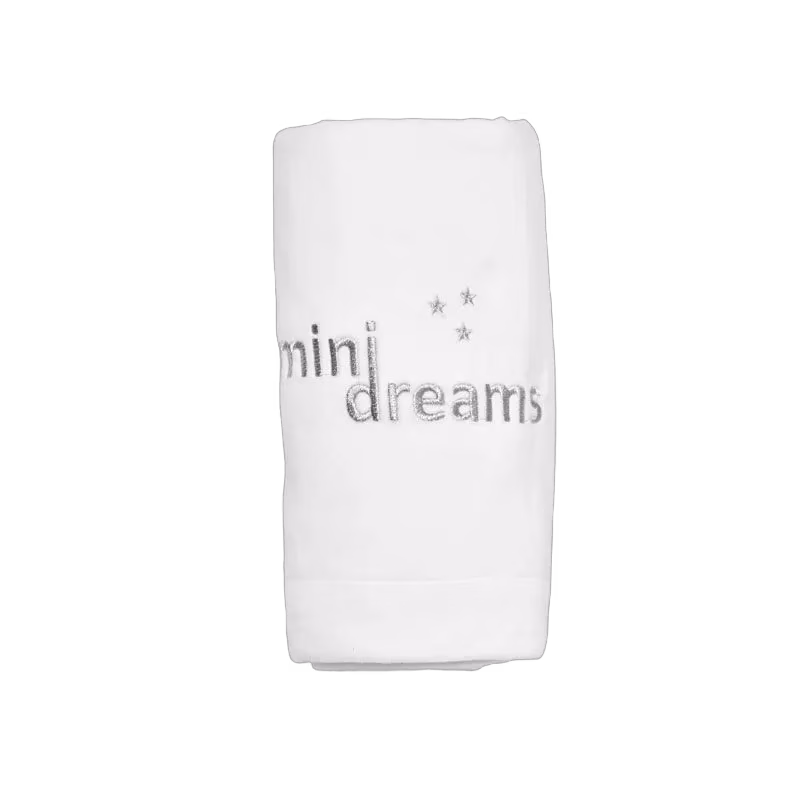 Mini Dreams filt pärlsammet logo, off-white