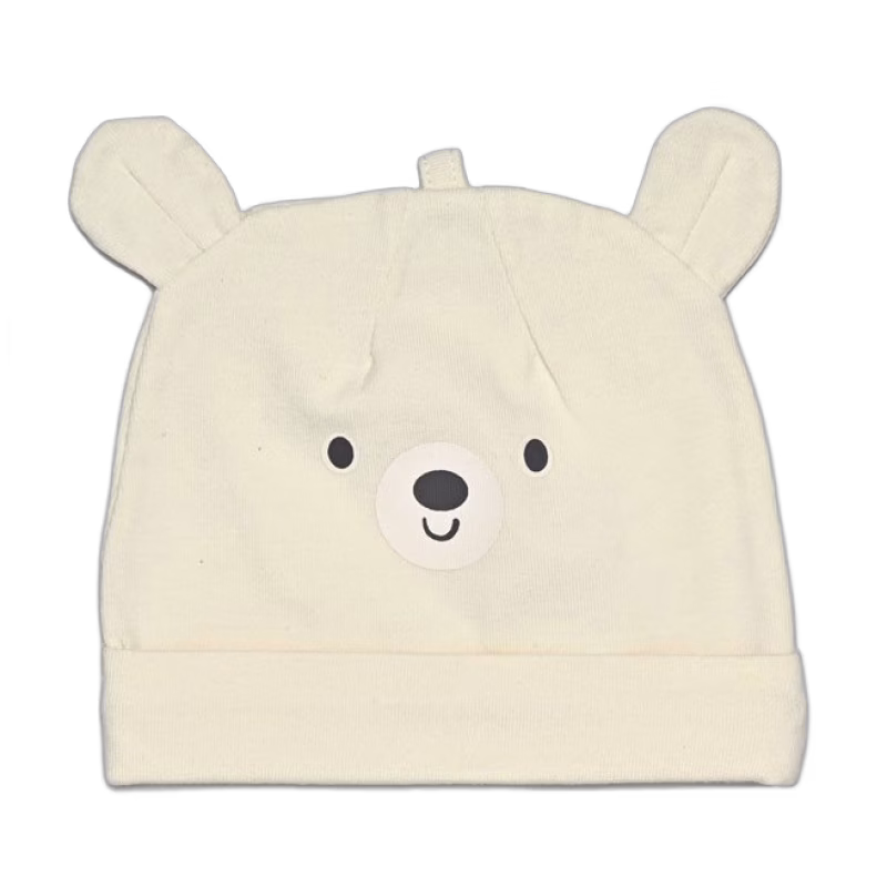 Mini Dreams mössa Bear jersey 0-3 mån, offwhite