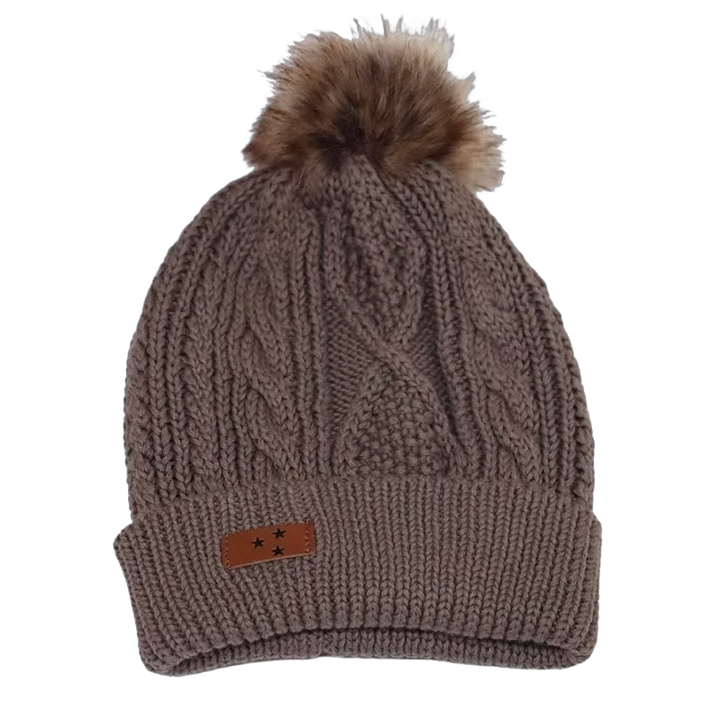 Mini Dreams mössa Cable 6-12 mån, brown