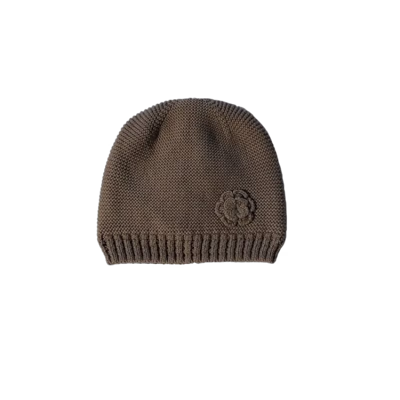 Mini Dreams mössa Flower 3-6 mån, brown