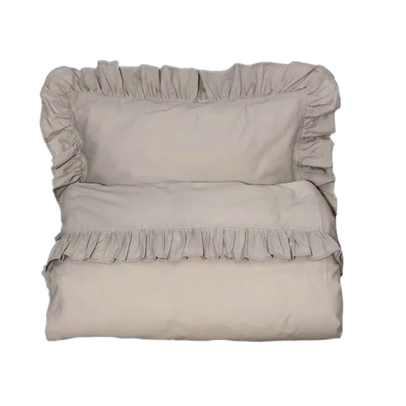 Mini Dreams Påslakan Volang spjälsäng Sand