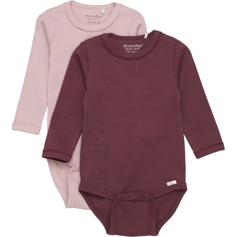 Minymo Body 2-pack, Catawba Grape, 74, Bebiskläder