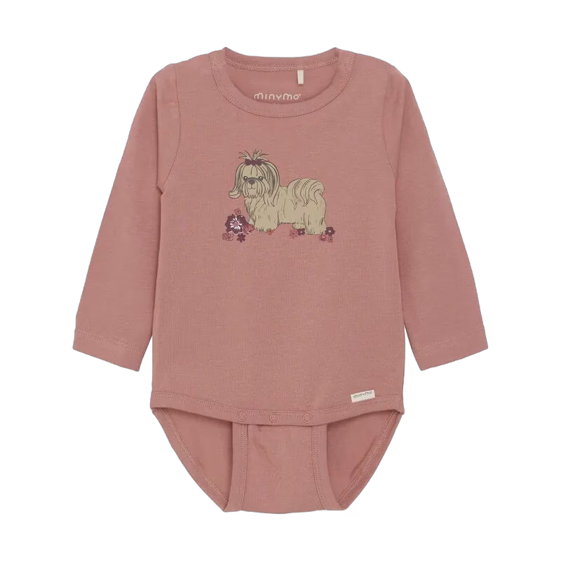 Minymo Långärmad Body Dusty Rose