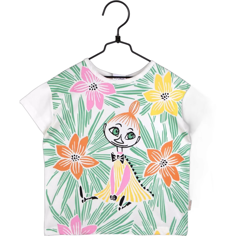 Mumin Hibiscus T-shirt, Naturvit, 110