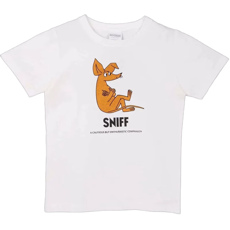 Mumin Karaktär Sniff T-shirt, Vit, 86-92