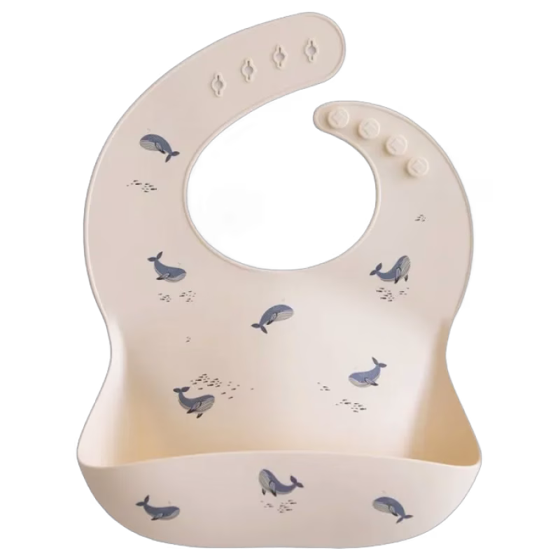 Mushie Haklapp Silikon Whales