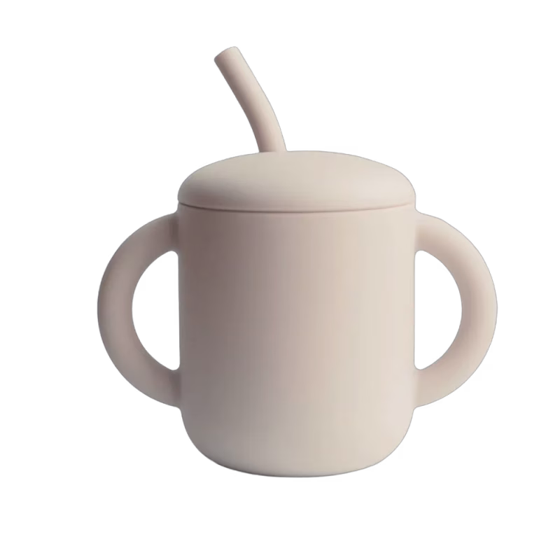 Mushie Mugg Med Sugrör Silikon Shifting Sand