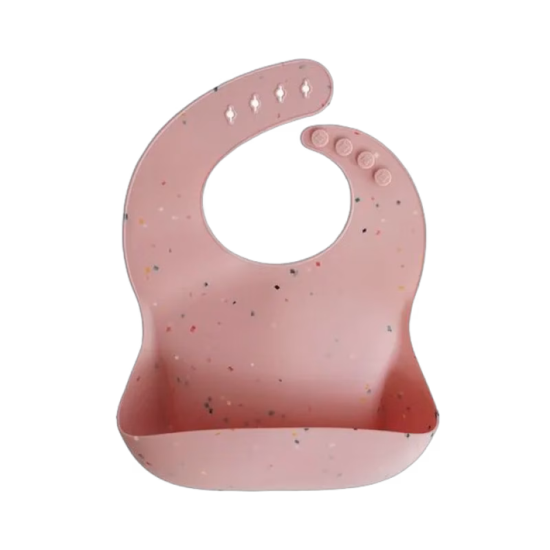 Mushie Silikon Haklapp Powder Pink Confetti