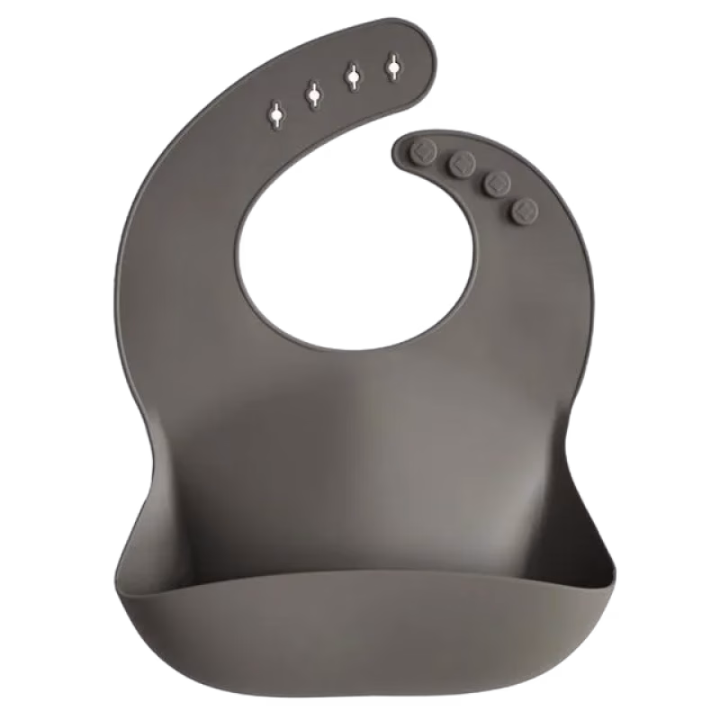 Mushie Silikon Haklapp Solid Dove Grey