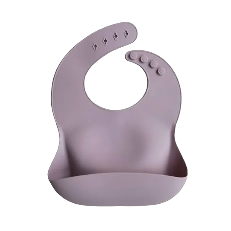 Mushie Silikon Haklapp Solid Pale Mauwe