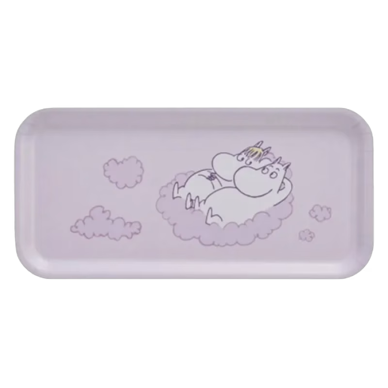 Muurla Bricka Mumin i Molnen 27x13 cm (Rosa)