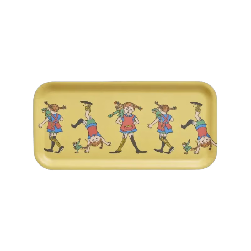 Muurla Bricka Pippi Långstrump 27x13 cm (Gul)