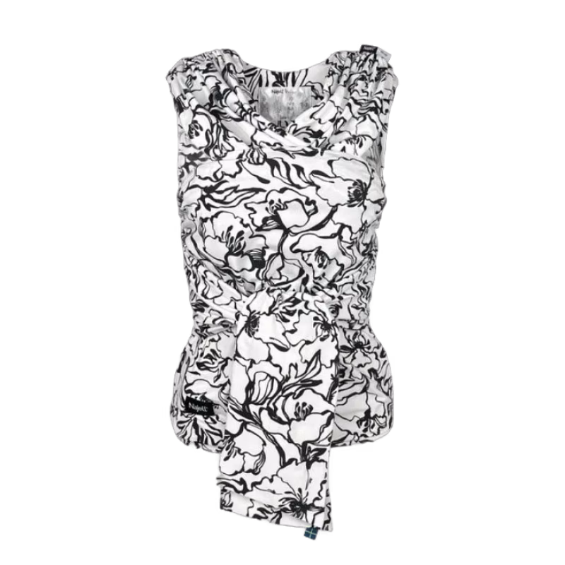 Najell wrap bärsjal petals black, stl S