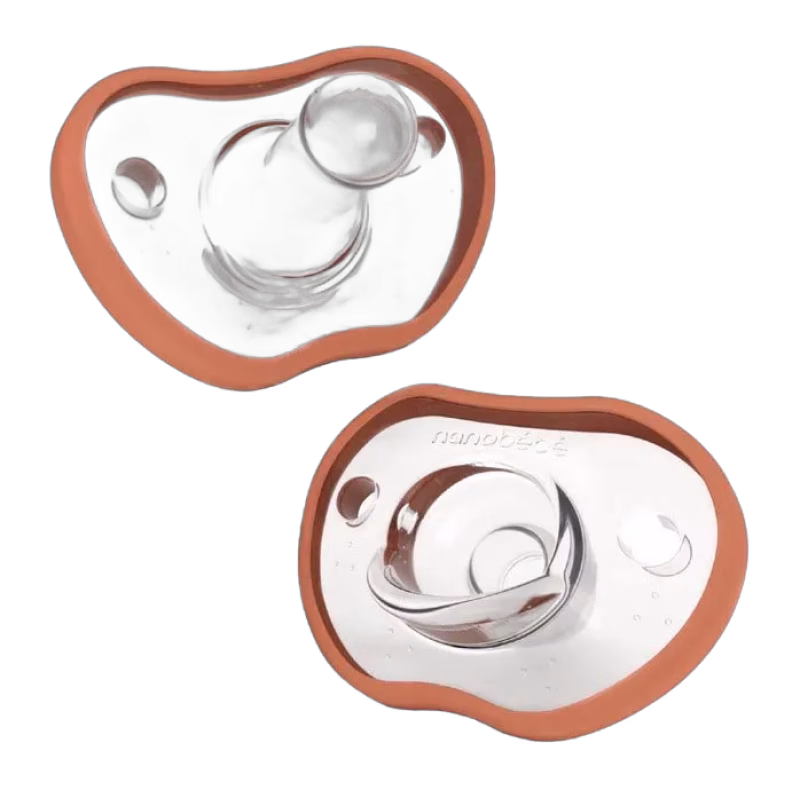 Nanobebe Flexy Napp Silikon 0-3 mån 2-pack, terracotta