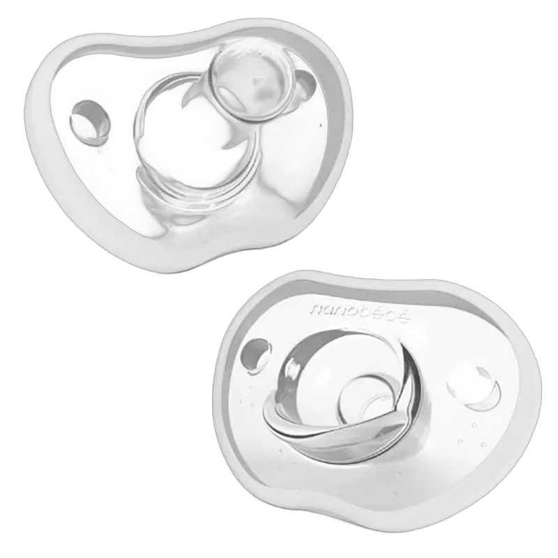 Nanobebe Flexy Napp Silikon 3 mån+ 2-pack, vit
