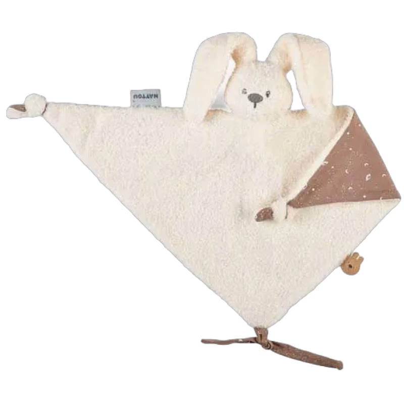 Nattou Lapidou Teddy Snuttefilt Stor, Benvit