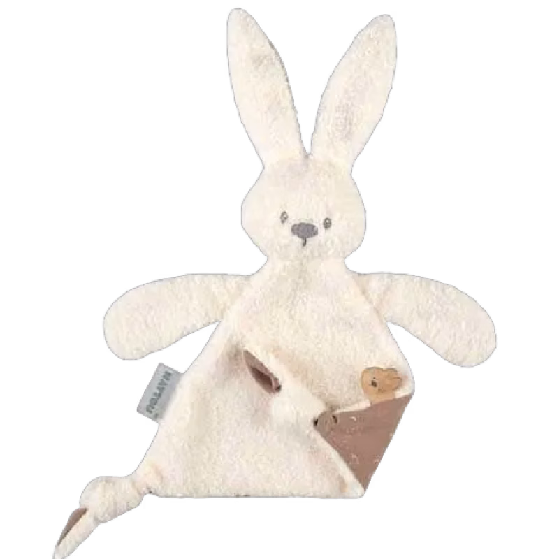 Nattou Lapidou Teddy Snuttefilt Trekant, Benvit